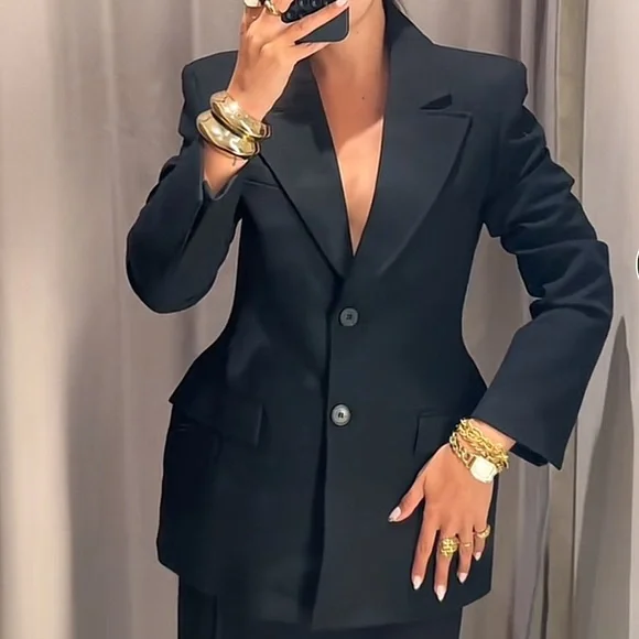 Zara Fitted Cinched Waist Blazer 8805/707